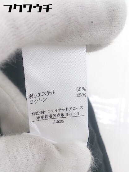 ◇ BEAUTY & YOUTH ビューティアンドユース UNITED ARROWS チェック 半袖 膝丈 ワンピース ブラック レディース_画像6