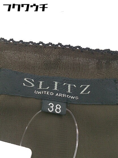 ◇ SLITZ UNITED ARROWS スリッツ カシュクール 七分袖 ブラウス カットソー サイズ38 ブラウン レディース_画像4