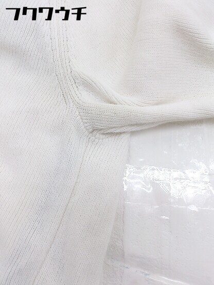 ◇ ◎ LOVELESS ラブレス つけ襟 Vネック 五分袖 ニット セーター サイズ 34 ホワイト ネイビー レディース_画像6
