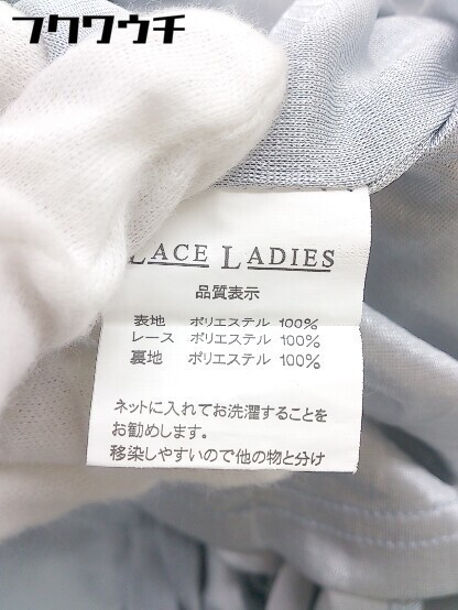 ◇ LACE LADIES 袖レース 七分袖 膝丈 ワンピース サイズL グレー レディース_画像5