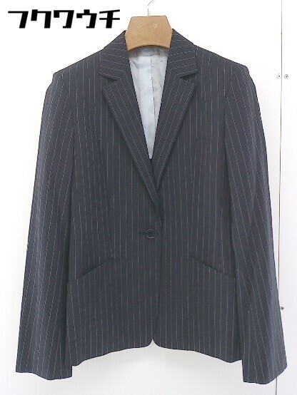 * COMME CA DU MODE Comme Ca Du Mode stripe 1B long sleeve tailored jacket size 7 black gray lady's 