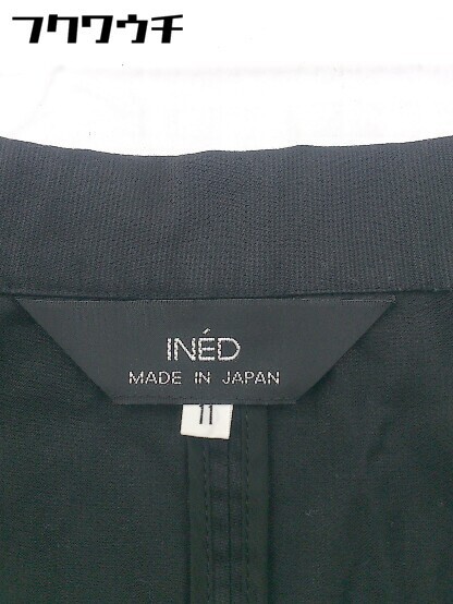 ◇ INED イネド 1B シングル ジャケット パンツ スーツ 上下 サイズ11 ブラック レディース_画像4