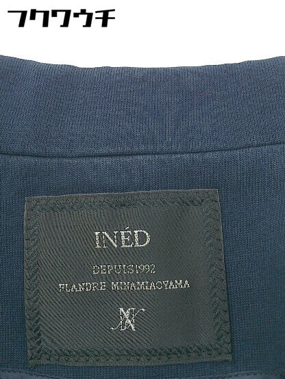 ◇ INED イネド シングル 長袖 ジャケット サイズ9 ネイビー レディース_画像4