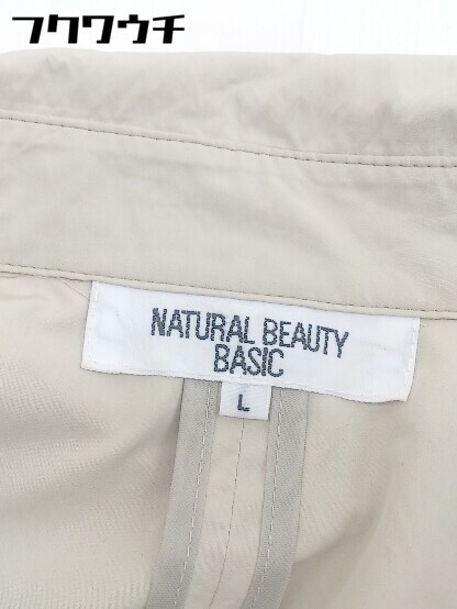 ◇ ◎ NATURAL BEAUTY BASIC ベルト付き 薄手 長袖 トレンチコート サイズ L ベージュ レディース_画像4