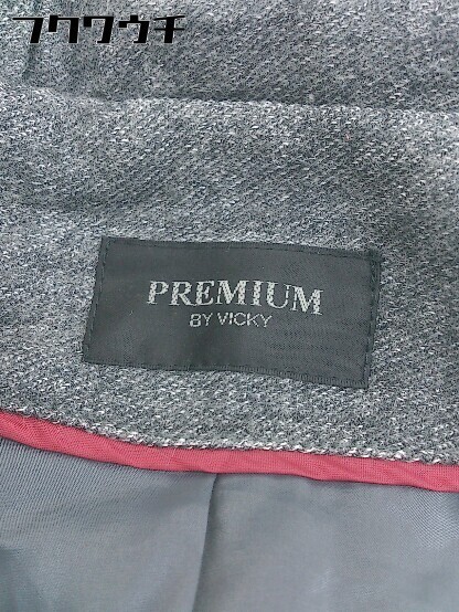 * * PREMIUM by VICKY premium bai Vicky 2WAY Zip up long sleeve coat size 2 gray lady's 