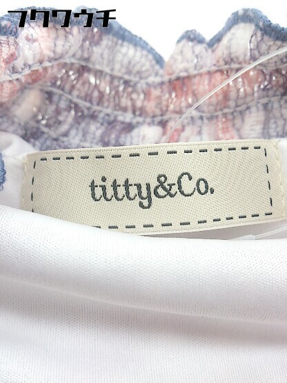 ◇ titty&Co. ティティー&コー 総レース ノースリーブ ミニ ワンピース サイズS パープル マルチ レディースの画像4