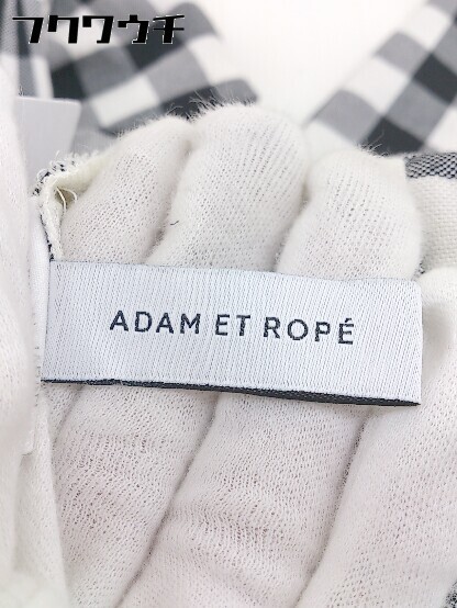 ◇ ADAM ET ROPE アダムエロペ ギンガムチェック パンツ サイズ36 オフホワイト ブラック系 レディース_画像4