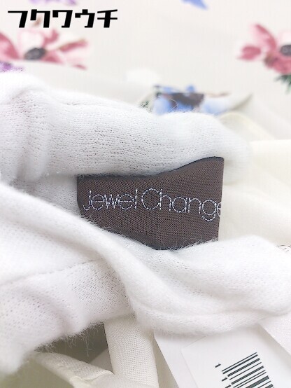 ◇ Jewel Changes UNITED ARROWS 花柄 フラワー バックジップ 長袖 膝丈 ワンピース サイズ38 ベージュ マルチ レディース_画像4