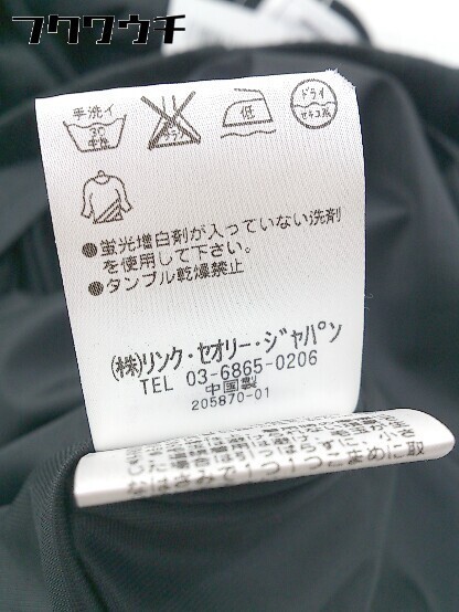 ◇ PLST プラステ ノーカラー Iライン 半袖 ミニ ワンピース サイズ 2 ブラック レディース_画像6