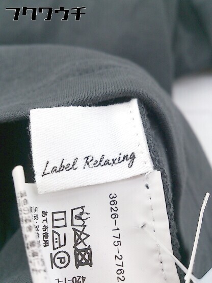 ◇ green label relaxing UNITED ARROWS 五分袖 膝下丈 ワンピース チャコールグレー レディース_画像4