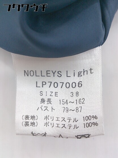 ◇ NOLLEY'S ノーリーズ バックジップ 半袖 膝丈 ワンピース サイズ38 ネイビー レディース_画像5