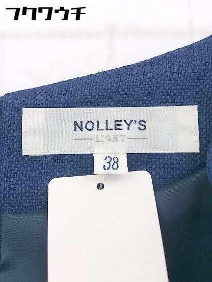 ◇ NOLLEY'S ノーリーズ バックジップ 半袖 膝丈 ワンピース サイズ38 ネイビー レディース_画像4