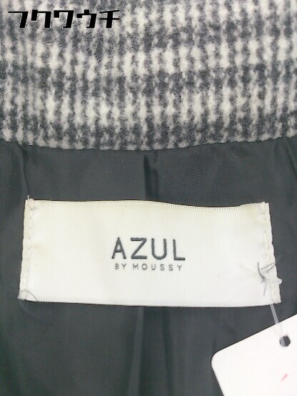 # AZUL BY MOUSSY azur bai Moussy check long sleeve Chesterfield coat size S black group lady's 