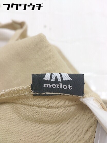 ◇ merlot メルロー サイドジップ ジャンパースカート ロング ワンピース サイズFREE ベージュ系 レディース_画像4