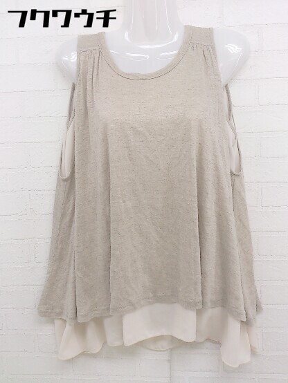 * SHIPS Ships Layered no sleeve cut and sewn beige lady's 