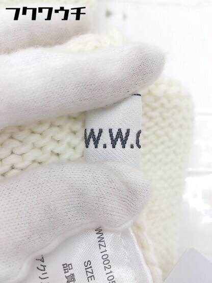 ◇ WHO'S WHO gallery フーズフーギャラリー 2WAY ダメージカット 長袖 ニット セーター サイズ F ホワイト レディース_画像4