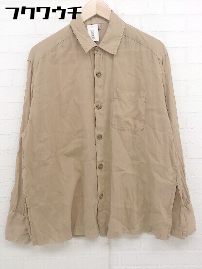 * RNAa-ruene- long sleeve shirt size M Brown lady's 