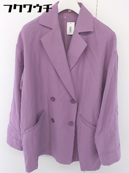 * MOUSSY Moussy double long sleeve tailored jacket size F purple lady's 