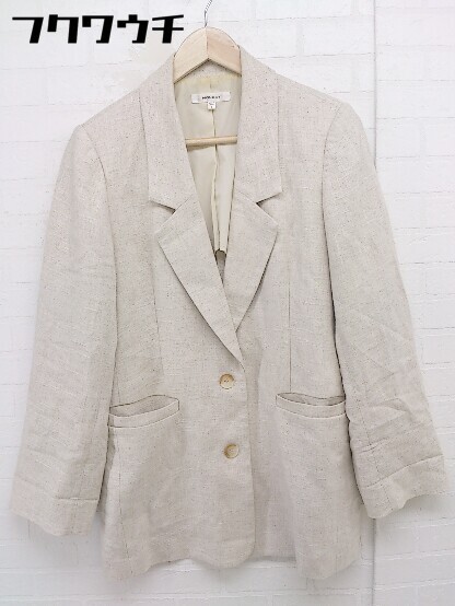 * MOUSSY Moussy 2B одиночный linen. длинный рукав tailored jacket размер 2 оттенок бежевого женский 