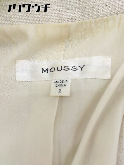 * MOUSSY Moussy 2B одиночный linen. длинный рукав tailored jacket размер 2 оттенок бежевого женский 