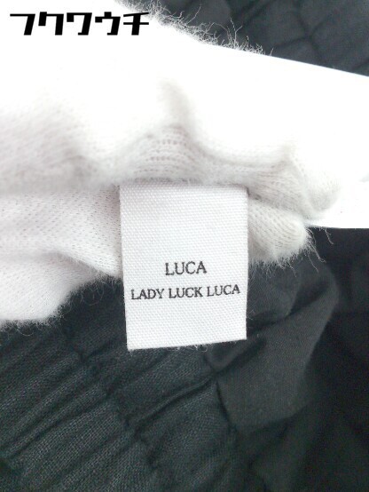 ◇ LUCA/LADY LUCK LUCA リネン100% ウエストゴム 膝下丈 ギャザー スカート ブラック レディース_画像5