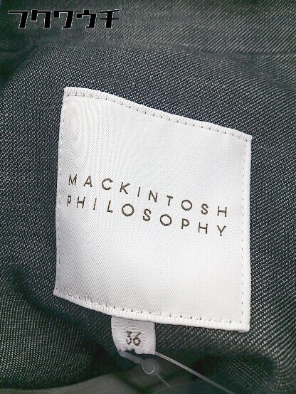 ◇ ◎ MACKINTOSH PHILOSOPHY マッキントッシュ フィロソフィー 長袖 ショップコート サイズ36 グレー レディースの画像4