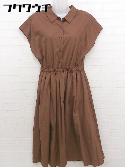 * MICHEL KLEIN Michel Klein short sleeves knees under height One-piece size 38 Brown lady's 