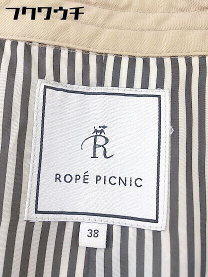 ◇ ◎ ROPE PICNIC ロペピクニック 長袖 トレンチコート サイズ38 ベージュ レディース_画像5