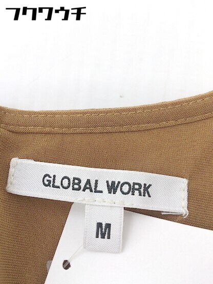 ◇ GLOBAL WORK グローバルワーク 半袖 膝丈 ワンピース サイズM ベージュ レディース_画像4