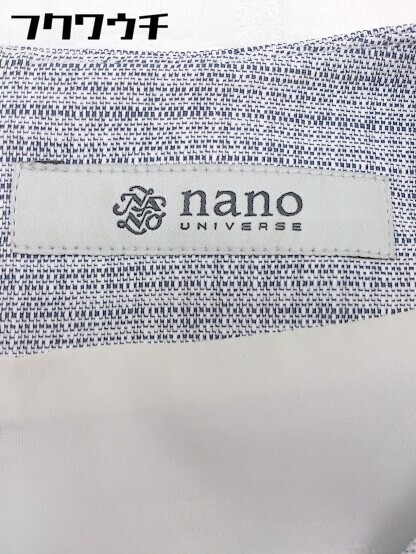 ◇ nano universe ナノ ユニバース バックジップ ノースリーブ 膝丈 ワンピース サイズL グレー系 レディース_画像4