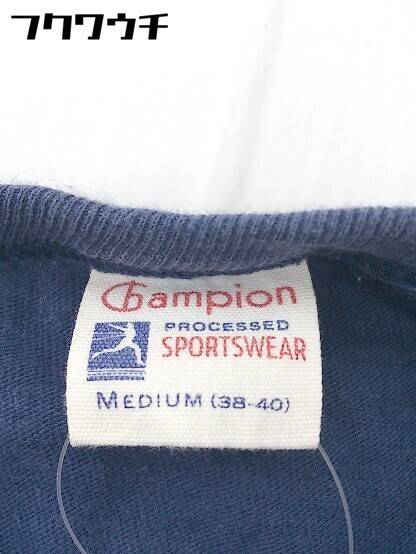 ◇ Champion チャンピオン 七分袖 膝下丈 ワンピース サイズM ネイビー レディース_画像6