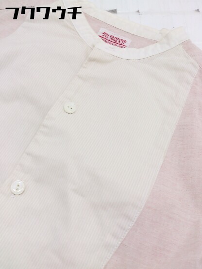 ◇ ◎ BEAMS BOY ビームス ボーイ ハーフボタン スタンドカラー 長袖 シャツ サイズBOY ピンク レディース_画像6