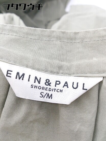 ◇ ◎ EMIN＆PAUL エミンアンドポール ウエストゴム リボン 長袖 膝下丈 ワンピース サイズS/M カーキ レディース_画像4