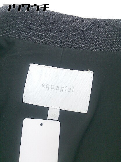 ◇ Aquagirl アクアガール 2B 長袖 テーラードジャケット サイズ36 ブラック レディース_画像4