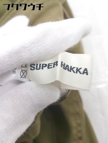 ◇ SUPER HAKKA スーパーハッカ ウエストゴム 花柄 スリット ロング ナロー スカート サイズ S カーキ レディース_画像4