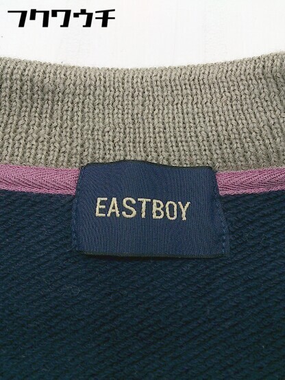 ◇ EASTBOY イーストボーイ 長袖 ブルゾン スタジャン サイズ15 ネイビー ベージュ レディース_画像4