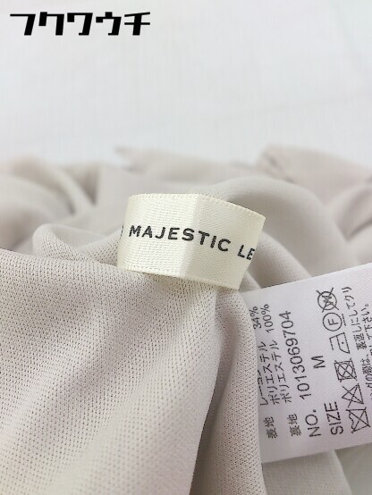 ◇ ◎ MAJESTIC LEGON タグ付き オフショル フレンチスリーブ 膝下丈 ワンピース サイズM グレージュ レディース_画像5