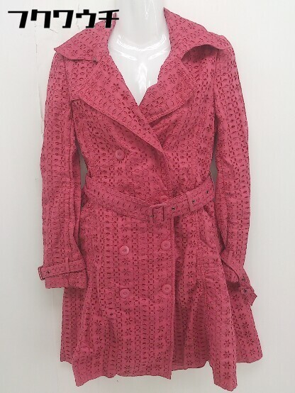* * MORGAN DE TOI Morgan dutowa ремень имеется длинный рукав пальто размер 36 красный женский 