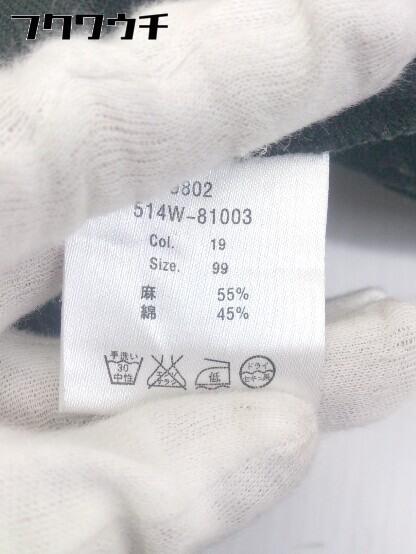 ◇ Barak バラク シングル リネン混 長袖 ジャケット サイズ99 ブラック レディース_画像6