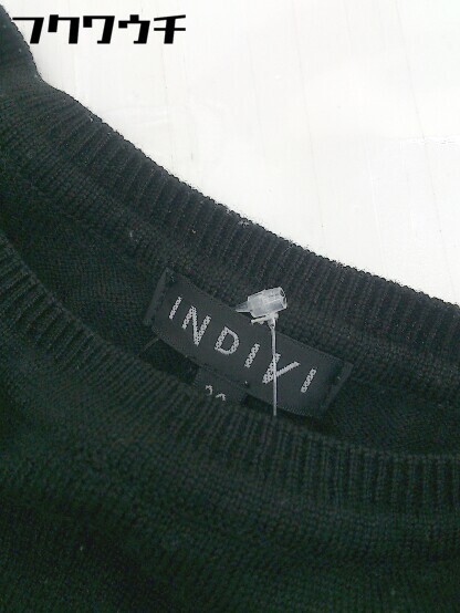 ◇ INDIVI インディヴィ 長袖 ニット セーター サイズ38 ブラック グレー系 レディース_画像4