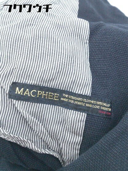 * MACPHEE McAfee TOMORROWLAND 2B single linen. long sleeve tailored jacket size 36 navy series lady's 