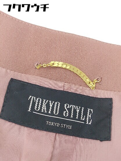 ■ ◎ TOKYO STYLE ポケットチーフ付き ワンピース ジャケット アンサンブル ベージュ系 ボルドー系 レディース_画像8