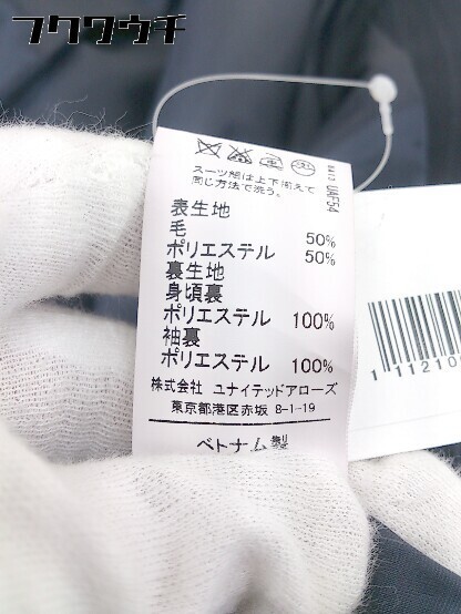◇ green label relaxing ピン ストライプ １B 長袖 テーラード ジャケット サイズ40 ブラック レディース_画像5