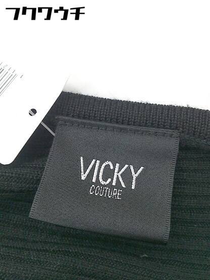 * VICKY Vicky long sleeve knees height knitted One-piece size 2 black lady's 