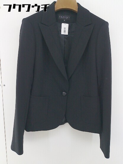 * INDIVI Indivi одиночный 1B длинный рукав tailored jacket размер 40 черный женский 