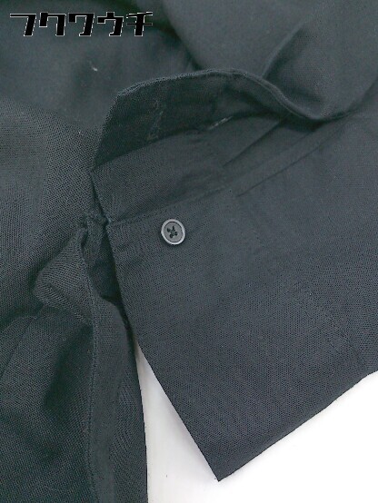 ◇ ◎ ABAHOUSE ecru アバハウスエクリュ リネン混 長袖 ロング シャツ ワンピース サイズ F ブラック レディース_画像8
