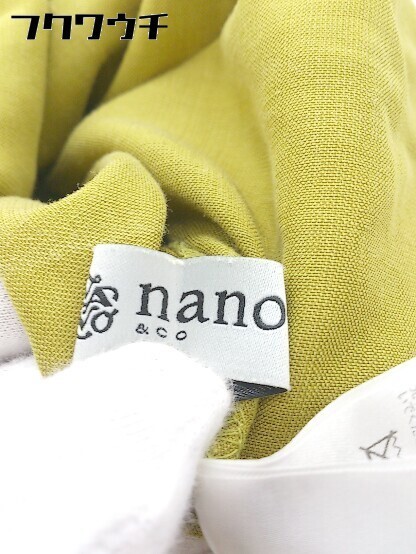 ◇ ◎ nano&co ナノアンドコー nano universe ベルト付 半袖 ロング ワンピース サイズ38 グリーン系 レディース_画像8