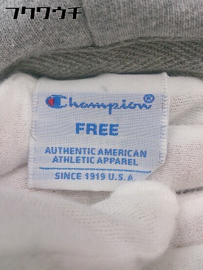 ◇ Champion チャンピオン 長袖 プルオーバー パーカー サイズF グレー レディース_画像4