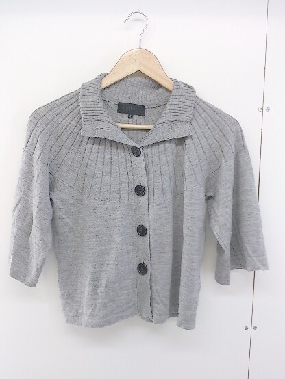 * UNTITLED Untitled . minute sleeve knitted cardigan size 2 gray series lady's 