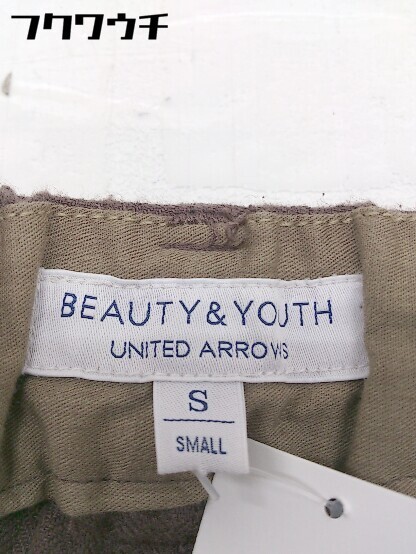 ◇ BEAUTY & YOUTH UNITED ARROWS ウエストゴム リネン100％ ストレートパンツ サイズS ブラウン レディース_画像4